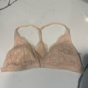 Victoria's Secret Cream Lace Bralette with Triangle Cups